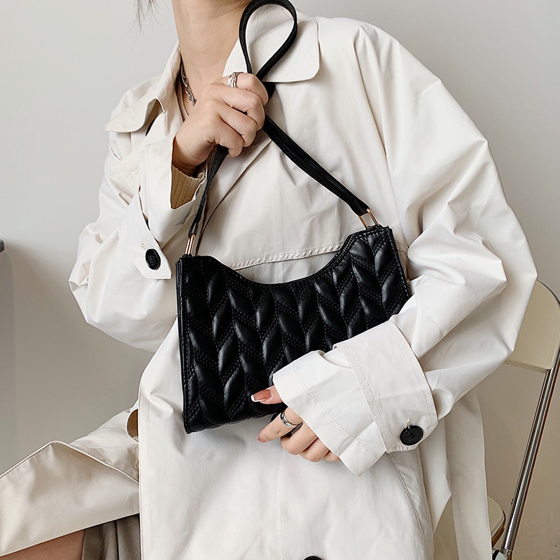 Túi đeo vai IELGY thiết kế vuông nhỏ màu trơn thời trang cho nữ