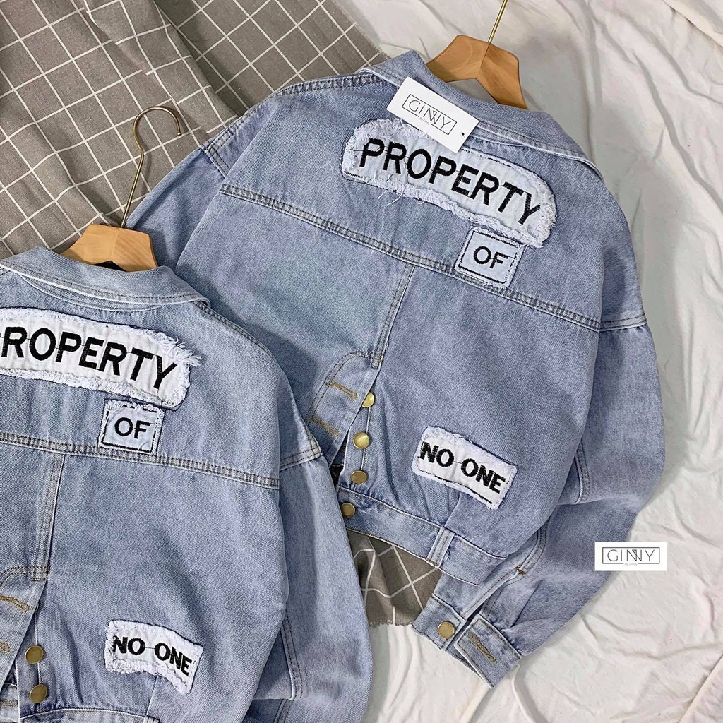 Áo Khoác Jean Nữ Form Lửng PROPERTY Cá Tính | Chất Jean Xịn Xò Siêu Đẹp | Khoác Jeans Trend Mới Nhất