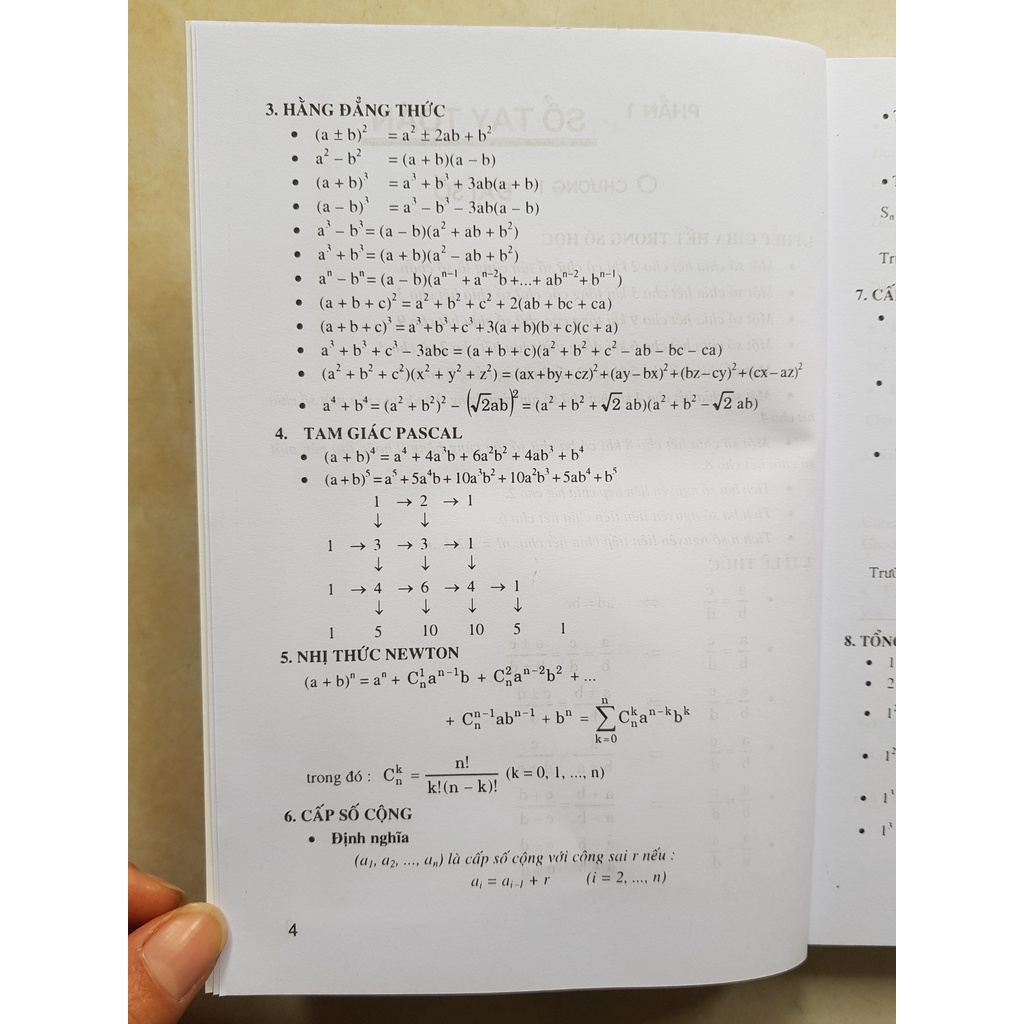 Sách: Sổ tay Toán - Lí - Hóa cấp 3