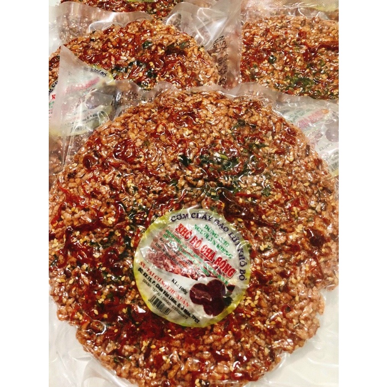 100gr Cơm cháy Gạo Lứt chà bông miếng tròn hút chân không - Cơm cháy Gạo Lứt Rong Biển