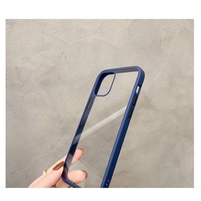 Ốp lưng Likgus trong viền màu cho iPhone 7 đến 15 Pro max ,12, 13 Pro Max, 11, chống sốc không ốp màu mẫu mới 2021