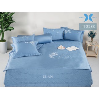 Ga Bộ ELAN Tencel TT cao cấp (Bộ ga 8 món )- Chăn ga cưới 2021