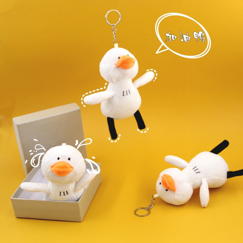 Móc Khóa Hình Vịt Nhồi Bông Dễ Thương