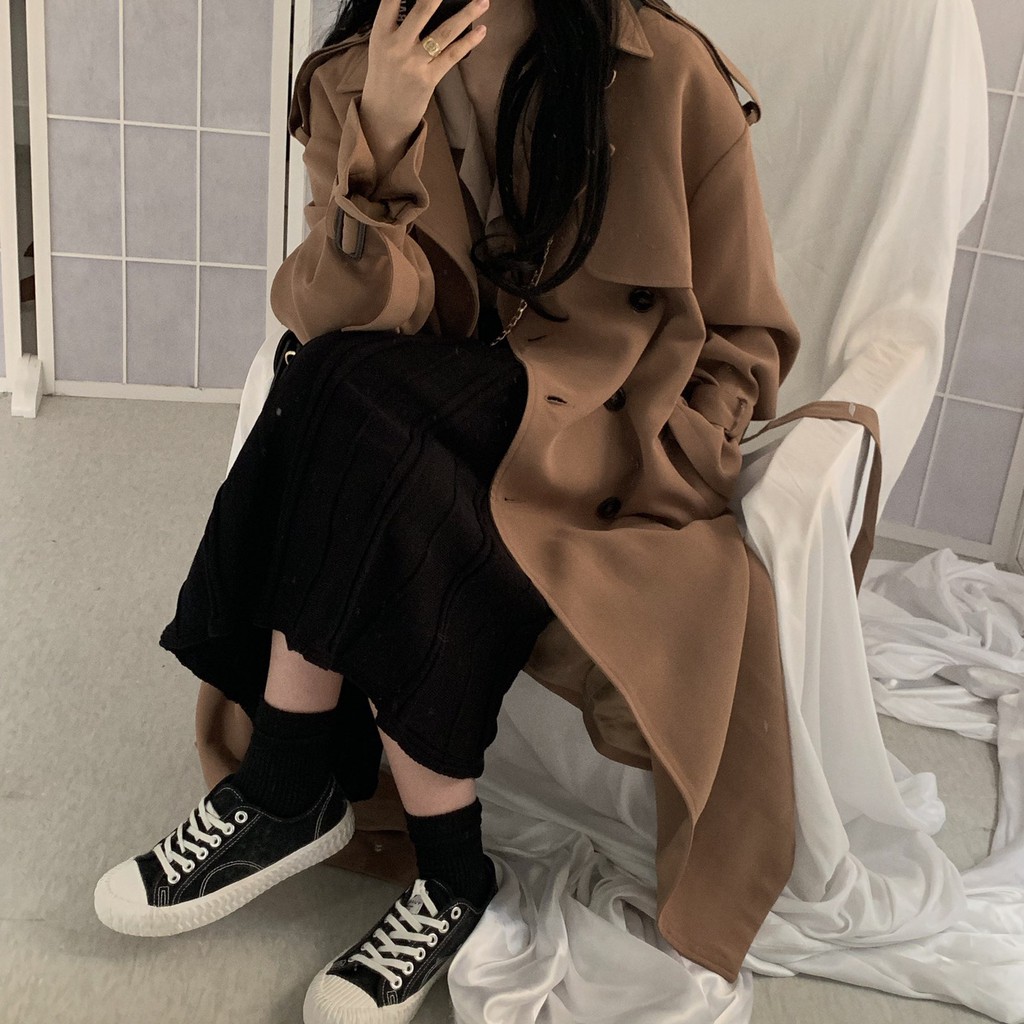 Áo khoác dáng dài Trenchcoat style Hàn Quốc