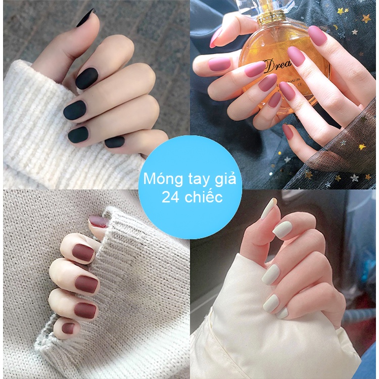 Set 24 Miếng Dán Trang Trí Móng Tay Chống Thấm Nước