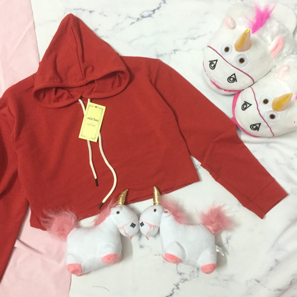 Áo Croptop hoodie (38-52kg). ẢNH THẬT