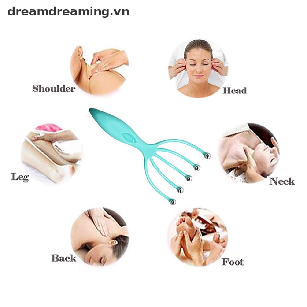 (Hàng Mới Về) Cây Mát Xa Da Đầu Bằng Nhựa Bóng Thép Bóng Thoải Mái