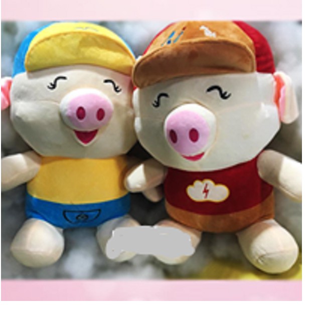 thú bông 3d heo nón