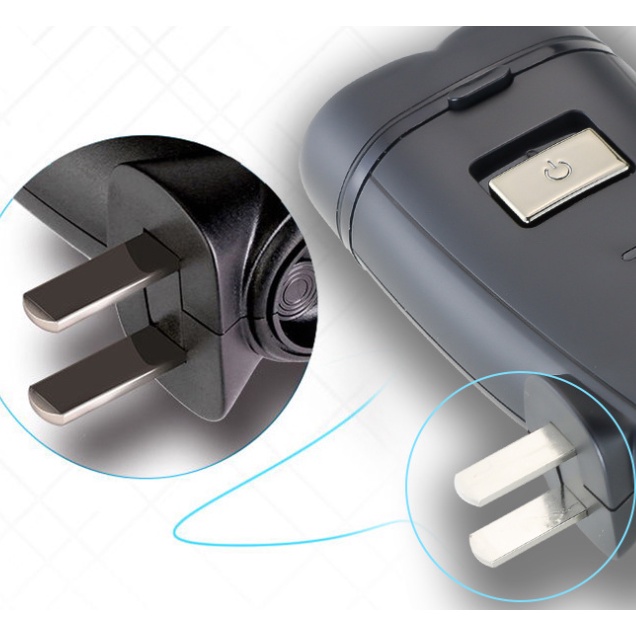 Máy Cạo Râu Điện 2 Lưỡi Sạc Pin 220V Runwe  RS182 Nhỏ Gọn Tiện Dụng Siêu Bền