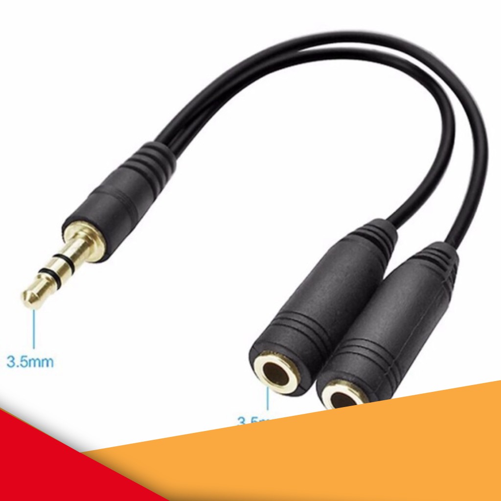 Dây chia âm thanh 1 ra 2 đầu 3.5