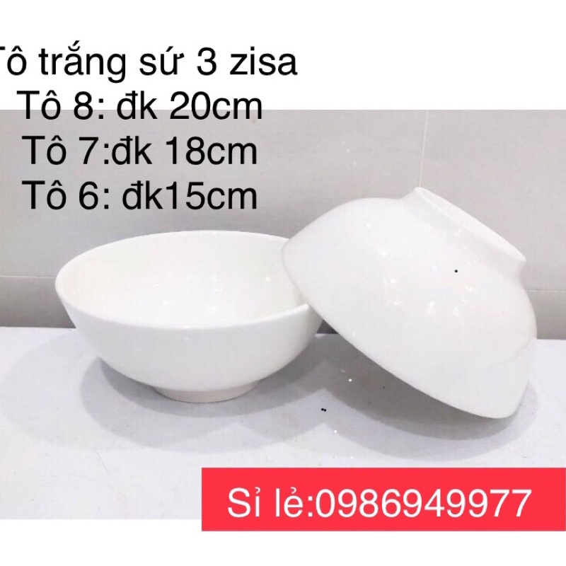 Tô khum bún phở- tô loe bún phở hàng trắng sứ cao cấp