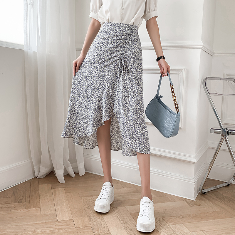 Chân Váy Chiffon Đuôi Cá Lưng Cao Dáng Chữ A In Họa Tiết Hoa Thời Trang Mùa Hè Mới Cho Nữ | BigBuy360 - bigbuy360.vn