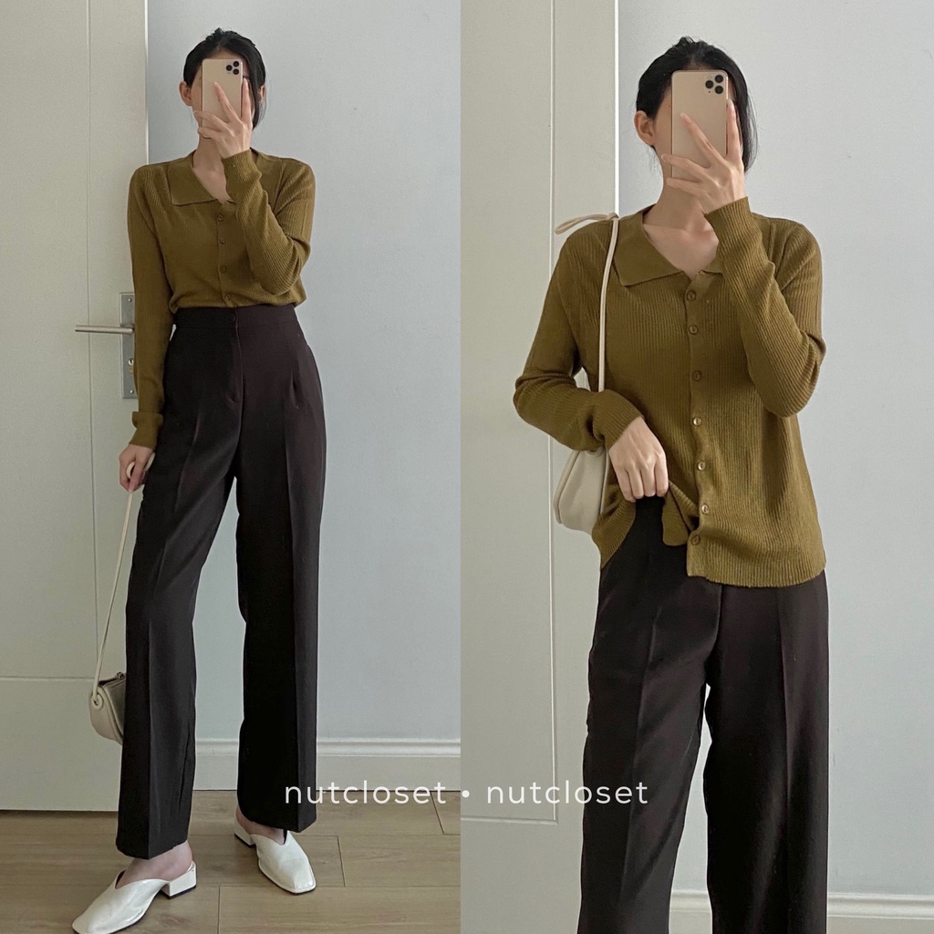 Áo cardigan cổ polo _ A0257 | BigBuy360 - bigbuy360.vn