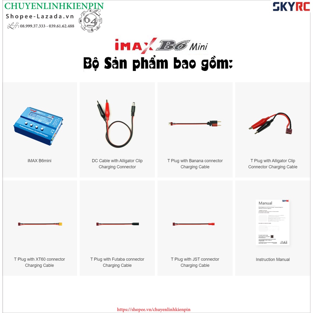 Sạc iMax B6 Mini  CHÍNH HÃNG SKY RC ( BL64_259 )