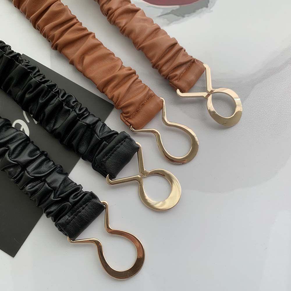 DANES Thắt Lưng Khóa Kim Loại Tròn Màu Sắc Đơn Giản Phong Cách Vintage