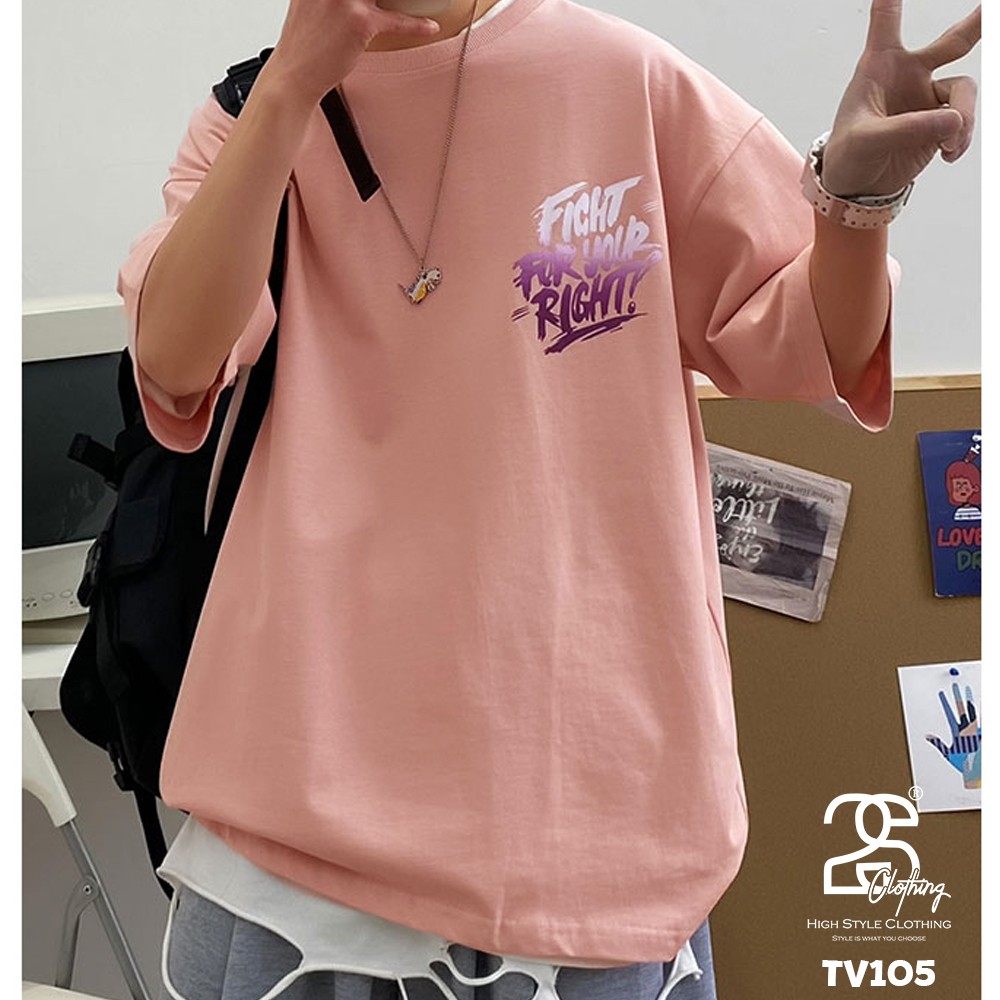 Áo Unisex 2S Clothing Áo Phông Basic Form Rộng Cotton Oversize Rẻ In Chữ Phản Quang Hàn Quốc TV105 | BigBuy360 - bigbuy360.vn