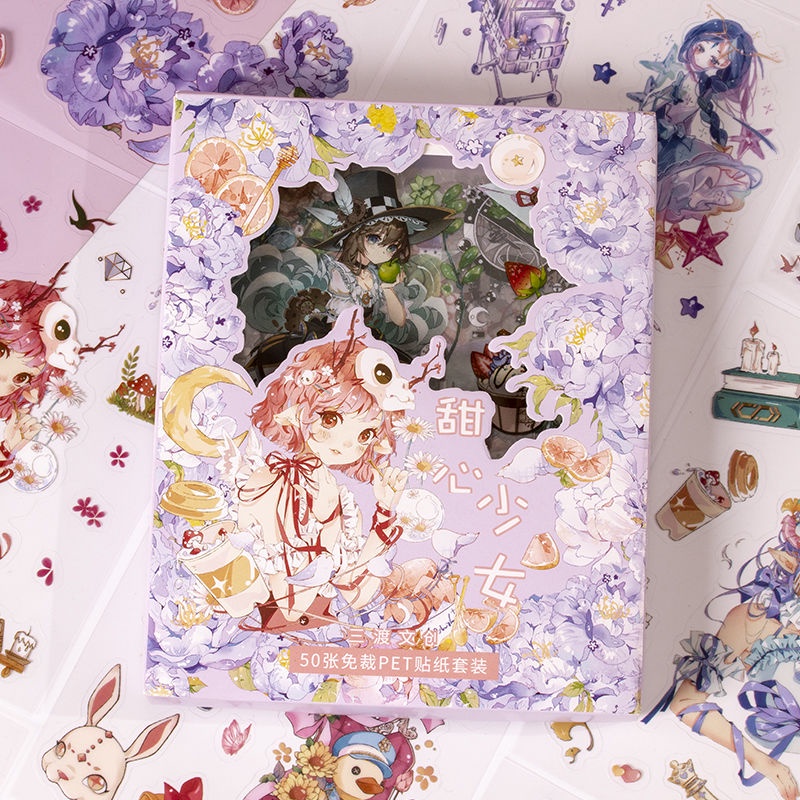 Sticker Cute 100 Tấm Hộp Sticker Hình Dán Công Chúa Sticker Decor Sitker Trang Trí Sổ Tay