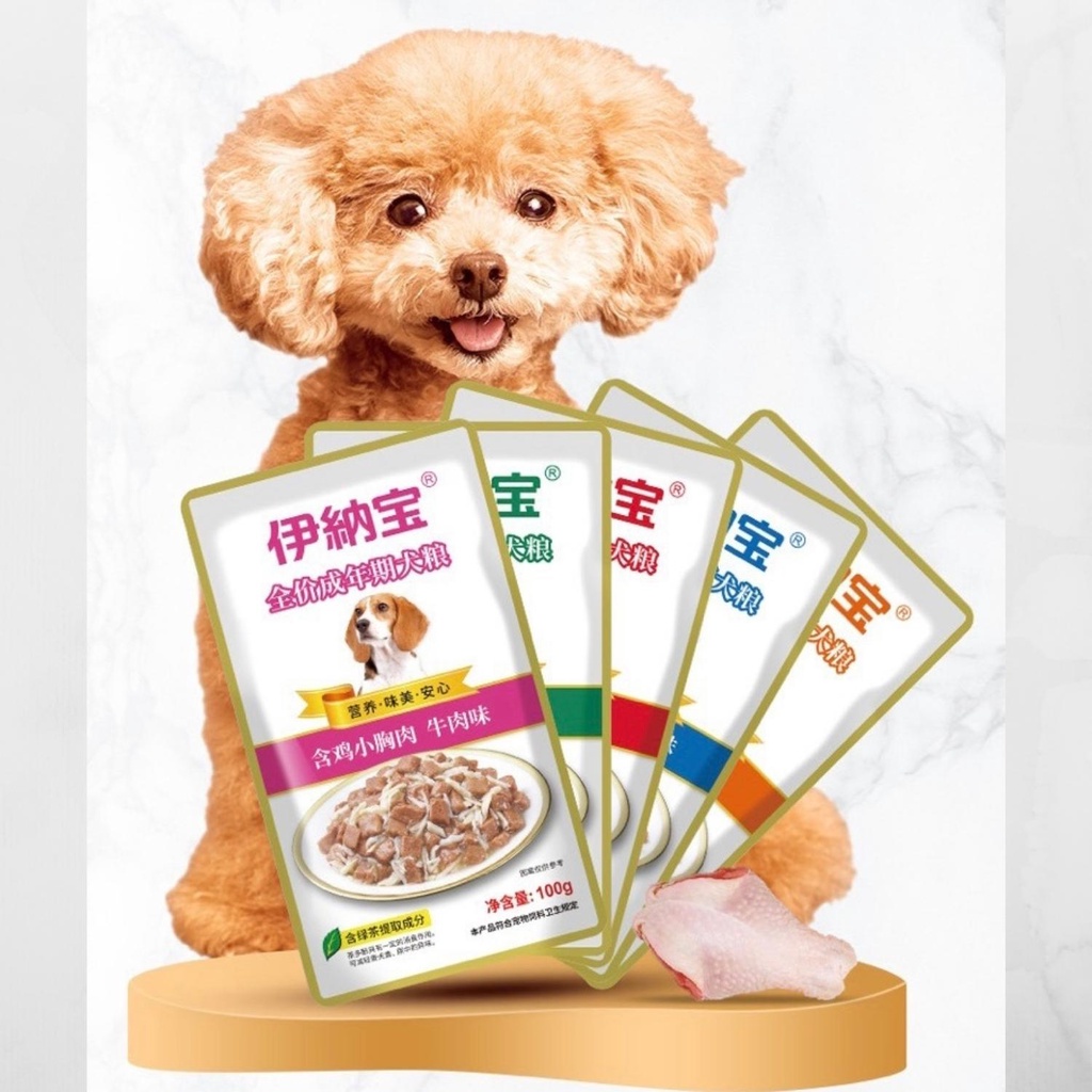 PATE INABA THỊT BÒ CHO CHÓ GÓI 100g ĐỦ HƯƠNG VỊ