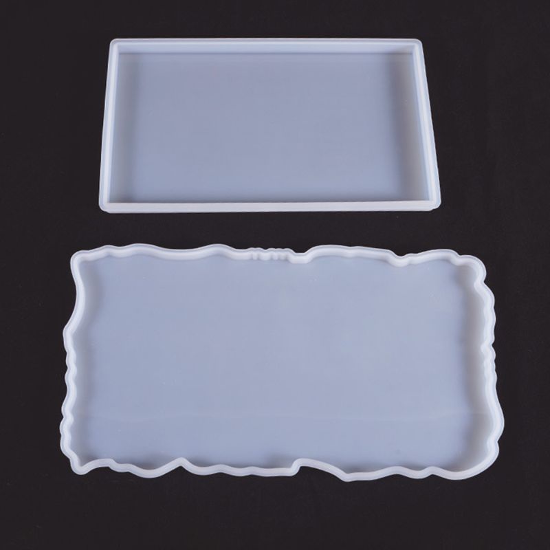 Sa Khuôn Silicone Làm Đế Lót Ly Bằng Pha Lê Epoxy Thiết Kế Bất Đối Xứng