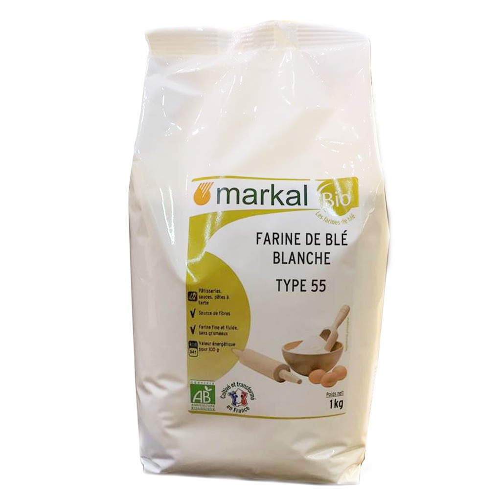 Bột mỳ đa dụng T55 hữu cơ Markal 1kg