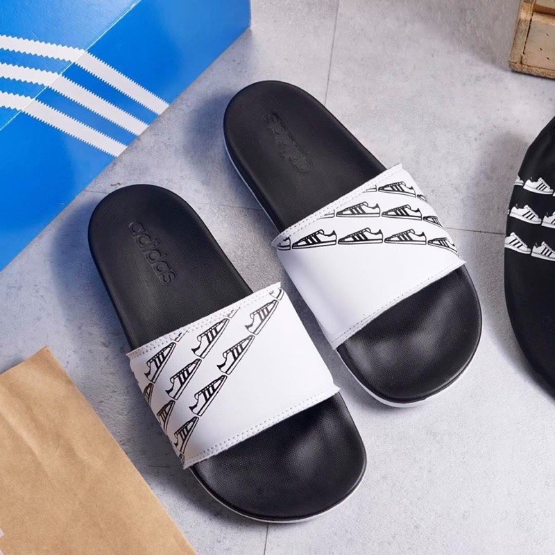 Dép adidas quai ngang nệm plus new 2021 siêu êm ái trên mọi địa hình