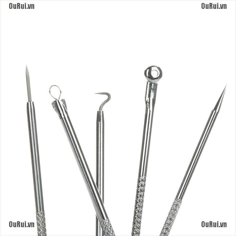 (Hàng Mới Về) Set 5 Nhíp Nặn Mụn An Toàn Chất Lượng Cao