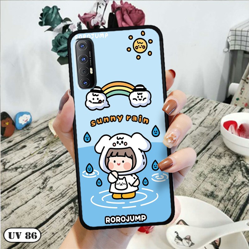 Ốp Oppo Reno 3 Pro - lưng nhám viền dẻo ngộ nghĩnh