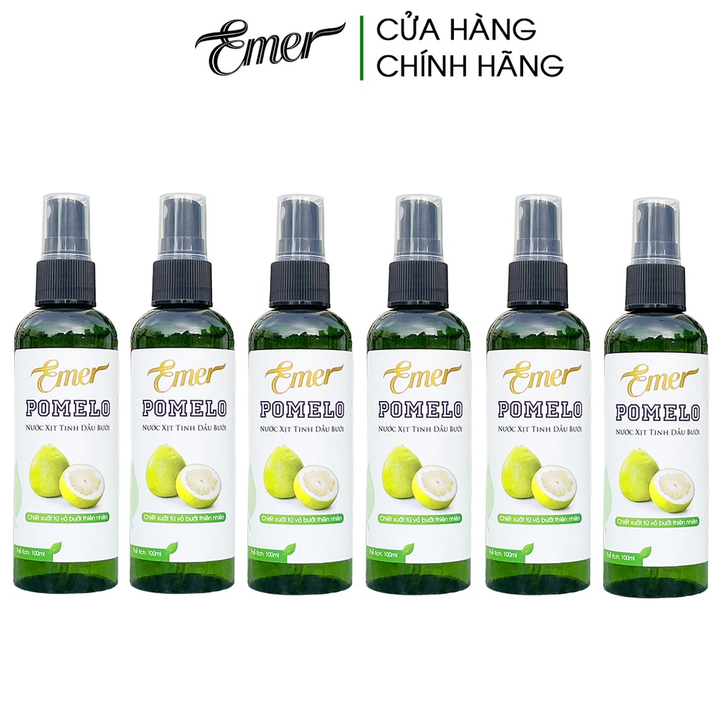 [Mã BMBAU50 giảm 7% đơn 99K] Bộ 6 chai tinh dầu bưởi kích mọc tóc pomelo Emer Garin 100ml x6 dưỡng tóc