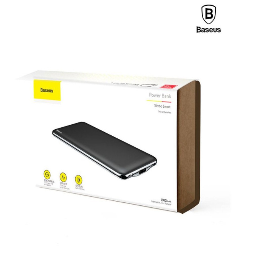 Pin dự phòng sạc nhanh siêu mỏng Baseus Simbo Smart Power Bank 10,000mAh