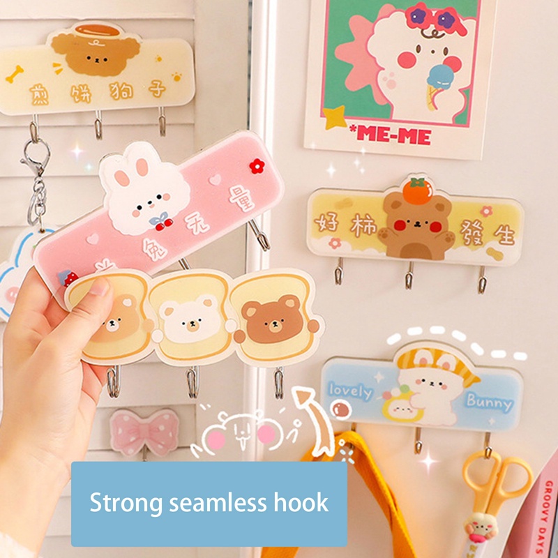 Móc Treo Đồ Dán Tường Tự Dính Kiểu Hoạt Hình Dễ Thương