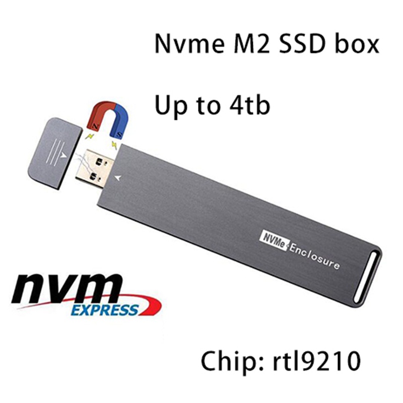 Hộp đựng ổ cứng ngoài USB 3.0 M.2 NVME PCI-E X4 X2 M2 sang Type A M Key SSD hỗ trợ 2280 2260 2242 HDD | BigBuy360 - bigbuy360.vn