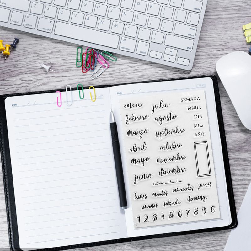 Con Dấu Silicon Trong Suốt In Tây Ban Nha Dùng Để Trang Trí Thiệp Mời Tiệc