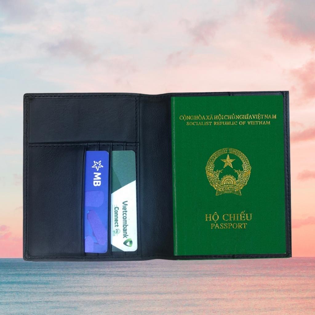 [SKM] Ví đựng hộ chiếu Passport giấy tờ xe, thẻ thời trang chất liệu da bò cao cấp 40596