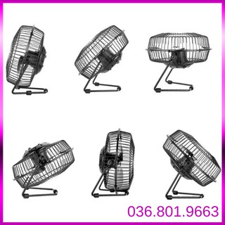Quạt Lồng Sắt Mini USB FAN SANHAI A816 XOAY 360 Độ Loại Lớn 6 INCH
