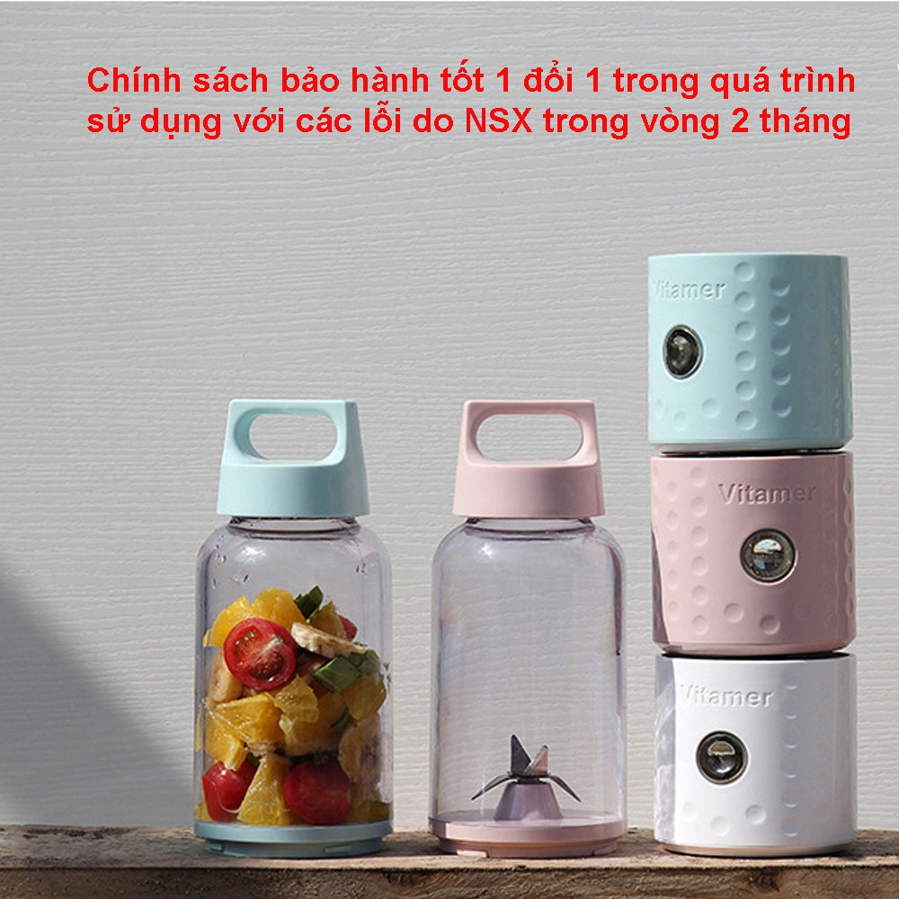 Máy Say Sinh Tố Mini Siêu Tiện Lợi Vitamer Cao Cấp, Cực Kỳ Mạnh Mẽ