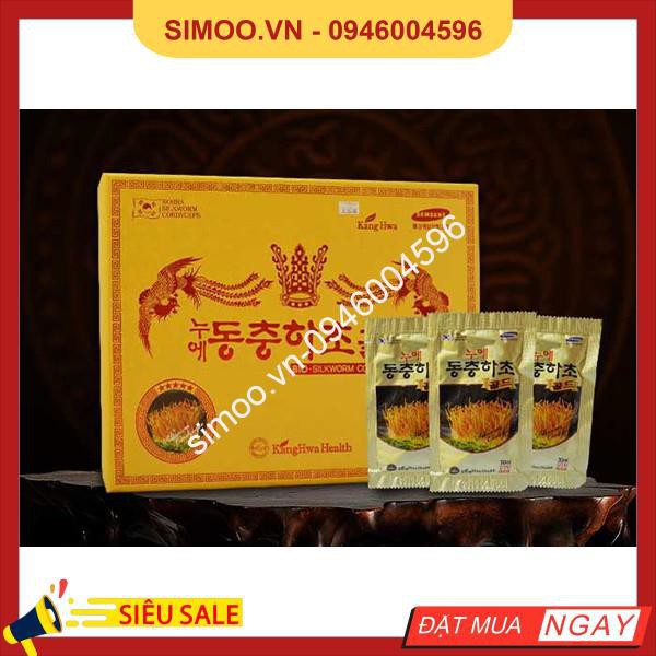 💥 ⚡  Đông Trùng Hạ Thảo Hộp Gỗ Vàng 60 gói Hàn Quốc 💥 ⚡ SẢN PHẨM CHÍNH HÃNG💥 ⚡