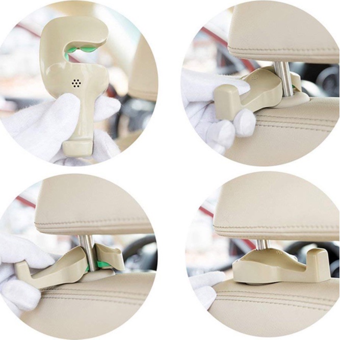Móc treo đồ ô tô cao cấp sau ghế, móc treo đồ xe tiện dụng, Combo 2 chiếc