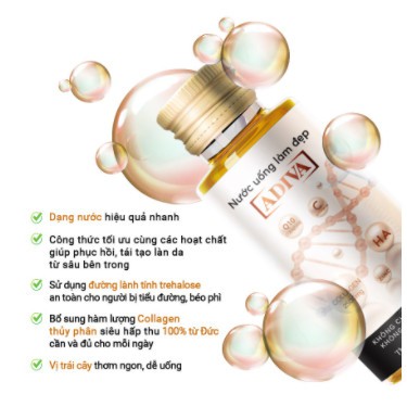 Nước uống làm đẹp Collagen Adiva (Hộp 14 chai 30ml) - Nước uống làm trắng da | Thế Giới Skin Care