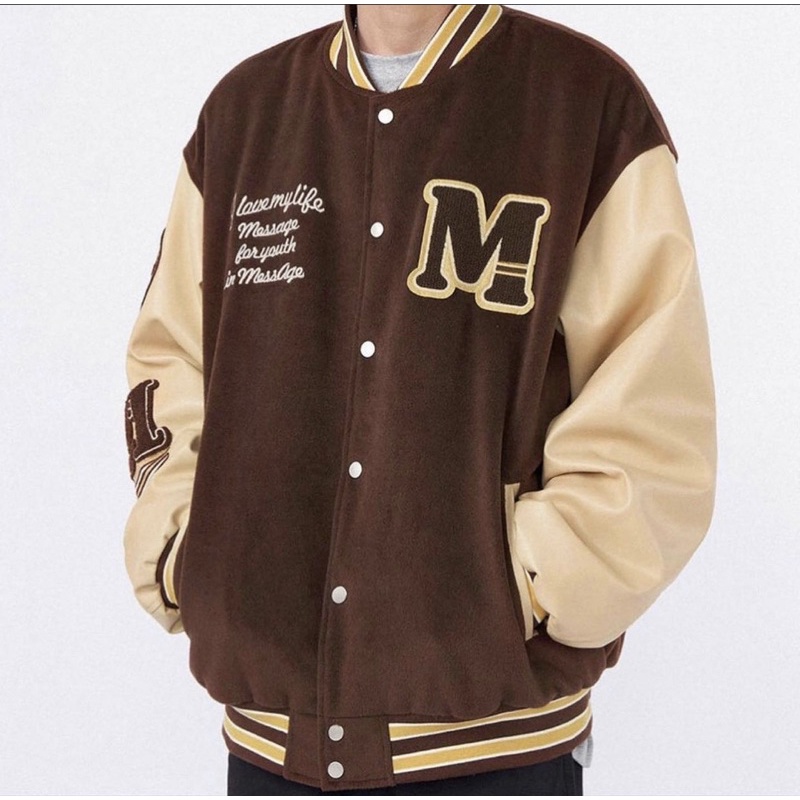 Varsity Jacket - Áo bomber tay da chất dạ phù hợp ngày hè form rộng unisex