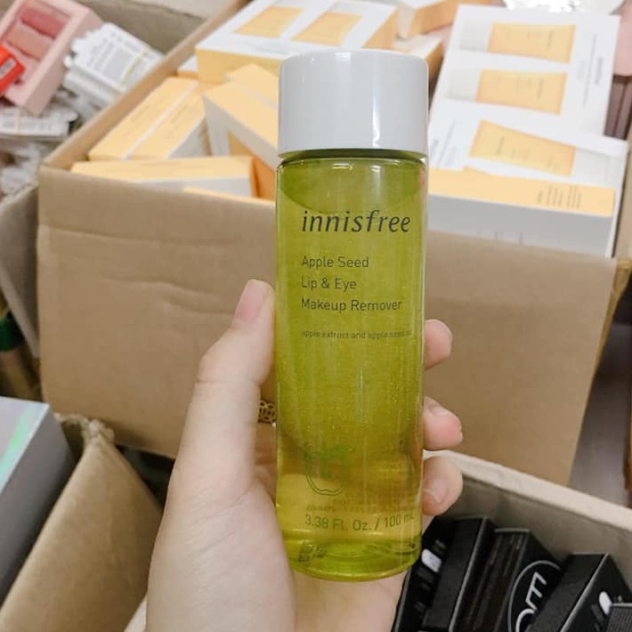 TẨY TRANG MẮT MÔI INNISFREE APPLE JUICY LIP &amp; EYE REMOVER 100ML