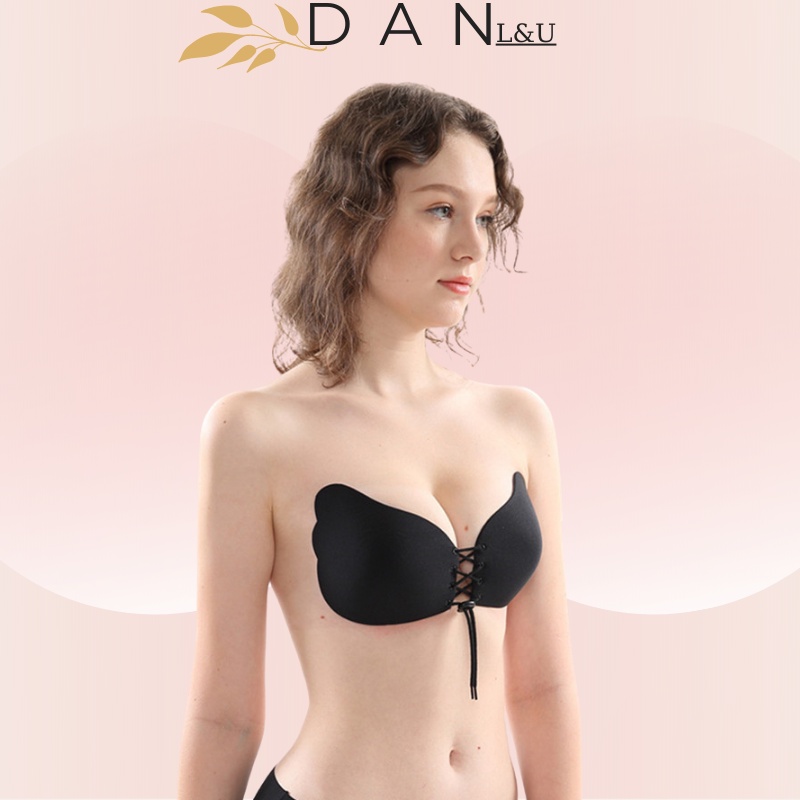 Miếng Dán Ngực Su Cánh Tiên Tạo Khe Có Dây Rút DAN L&amp;U 0124
