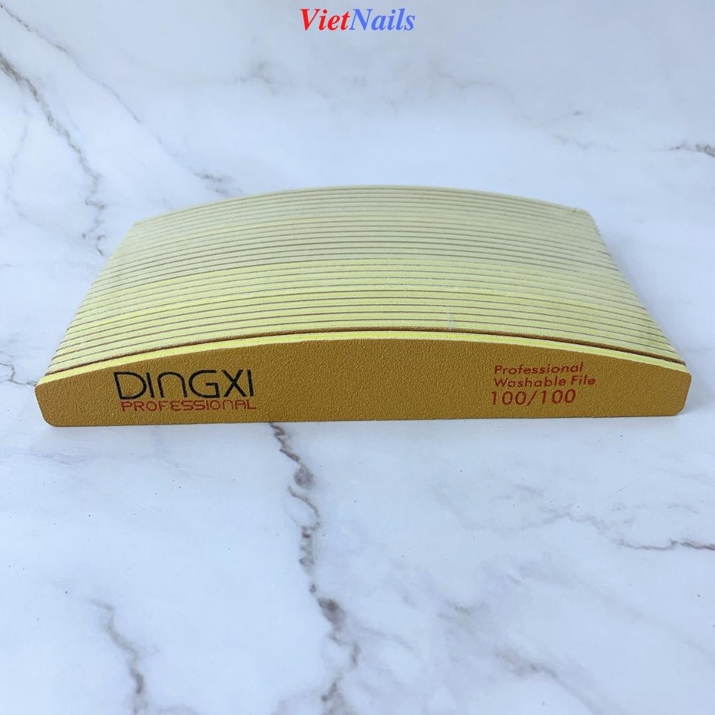 Lố 25 Dũa Móng Tay Dingxi Dũa Nhám Da Bò Độ Nhám 100/100 Dũa Móng Gel Móng Bột