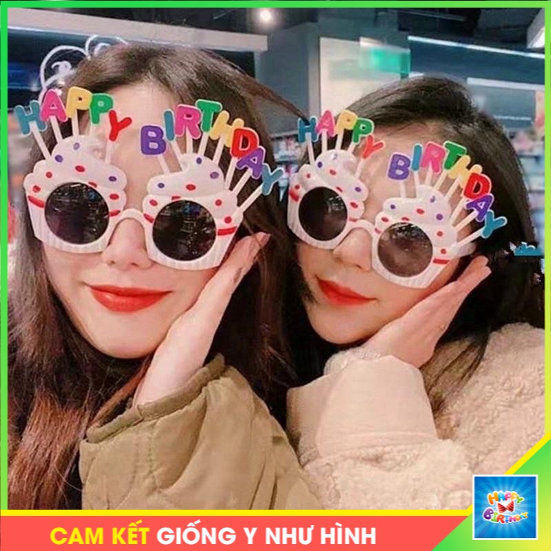 Kính sinh nhật, kính mắt Happy Birthday dễ thương đạo cụ chụp hình hot nhất hiện nay, trang trí sinh nhật, party