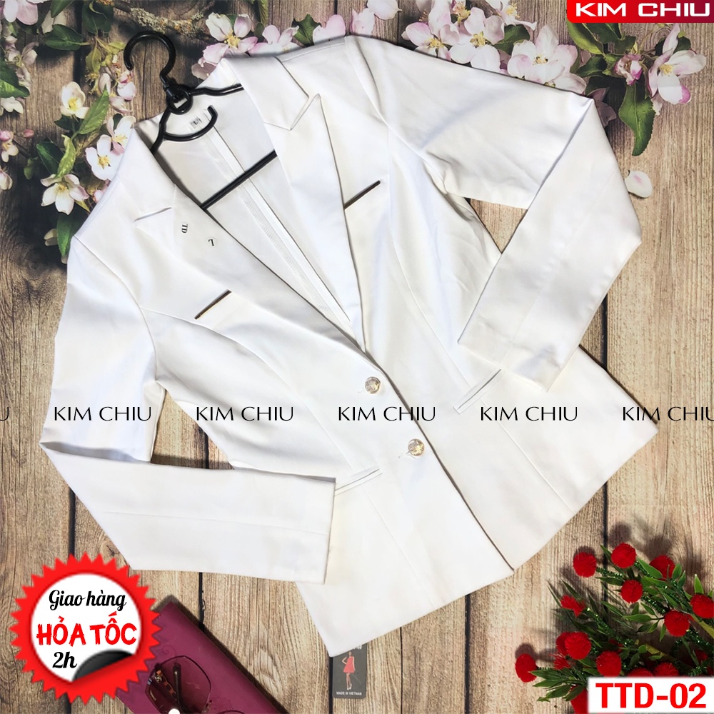Áo Vest Nữ Công Sở Cao Cấp Kim Chiu Tay Dài Vải Kaki, Form Đẹp [HÀNG CAO CẤP - ĐỔI TRẢ THOẢI MÁI] VTD-02