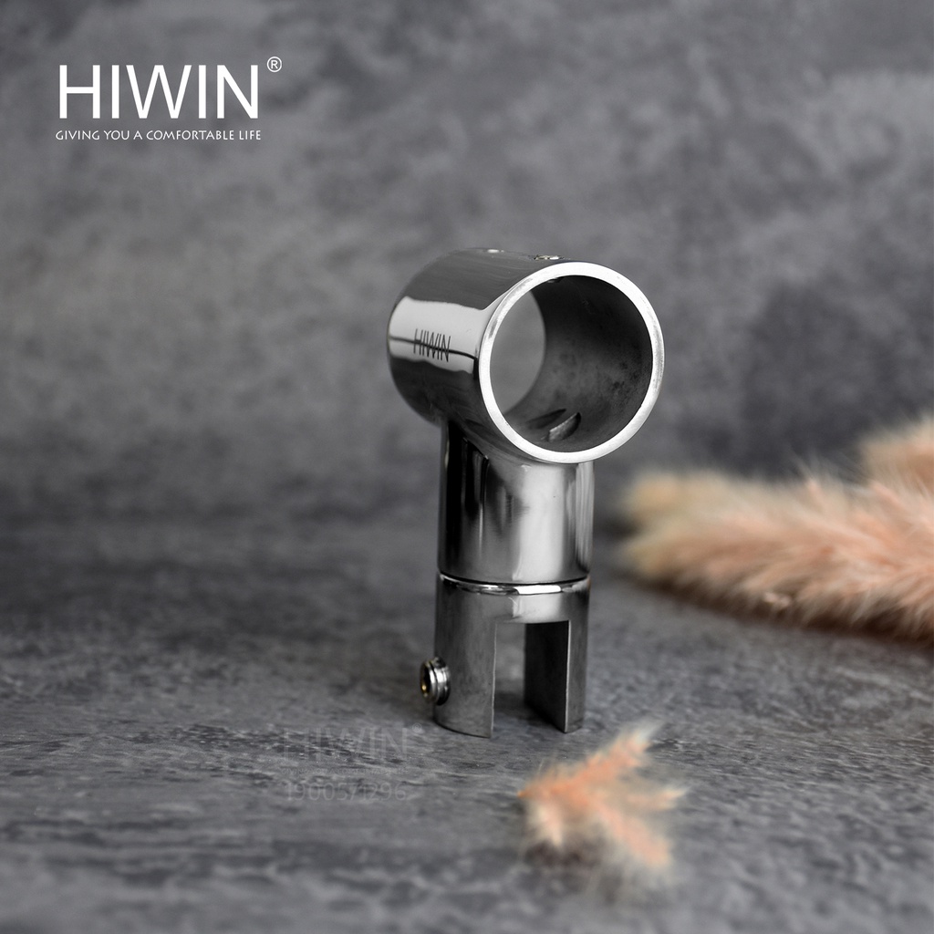 Kẹp kính trên phòng tắm kính inox 304 đúc mặt gương phi 25 Hiwin SB-612