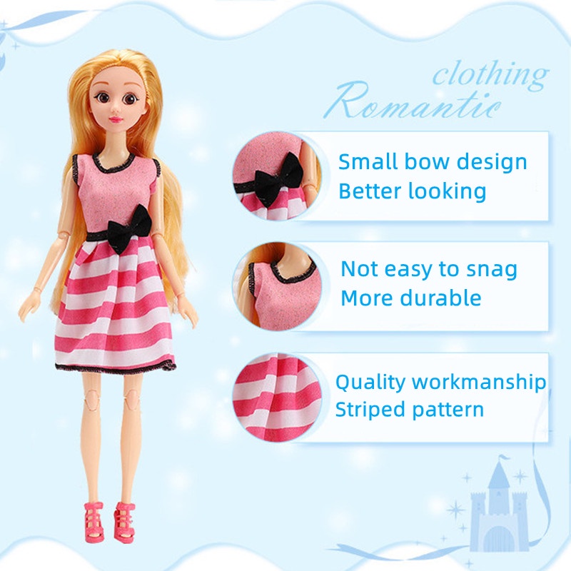 Đầm Công Chúa Nhiều Kiểu Dáng Cho Búp Bê Dài 30cm