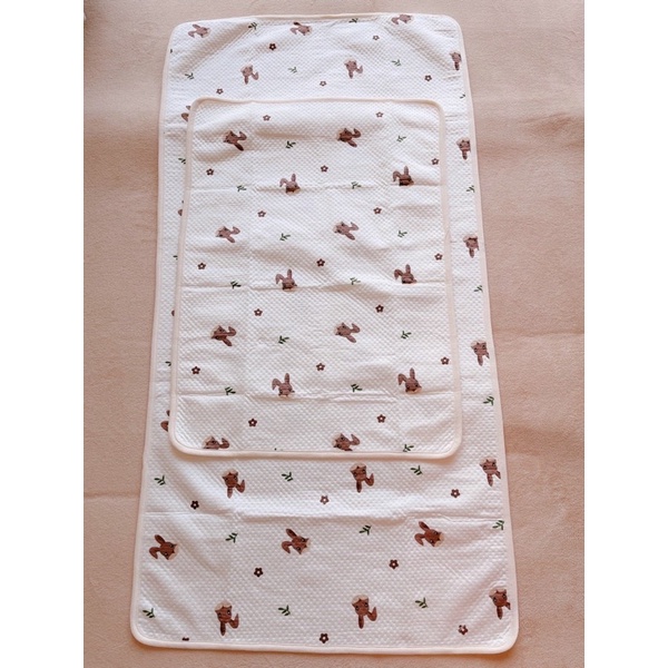 Lót chống thấm, Lót thay bỉm 60x120cm 100% cotton organic siêu thấm hút [ babyboo]