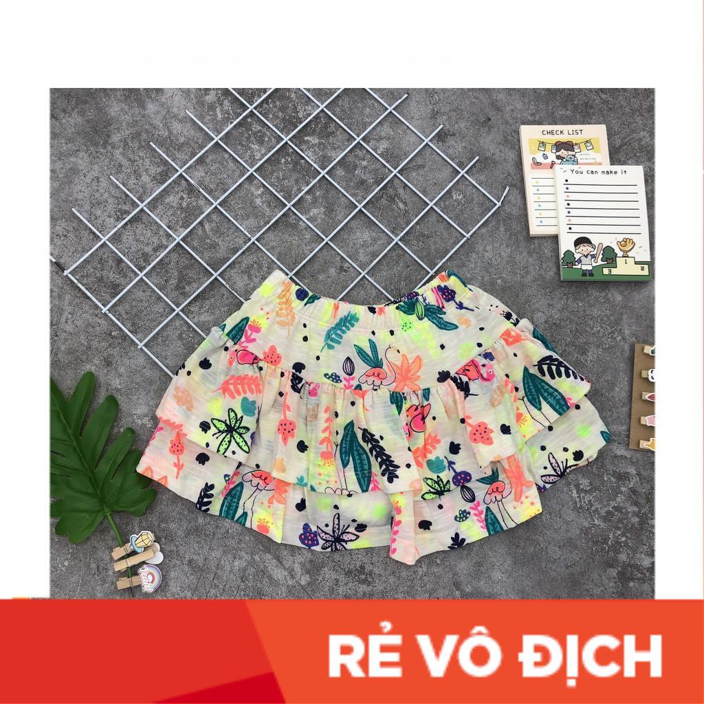 [SALE SỐC] Chân váy bé gái size 1-7T (Có lot quần bên trong). Chất liệu cotton thoáng mát, dễ mặc. Album 1