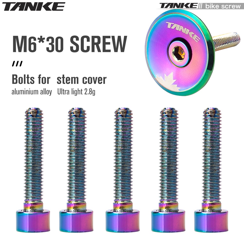 Ốc vít TANKE bằng hợp kim nhôm siêu nhẹ m6x30mm cho xe đạp leo núi