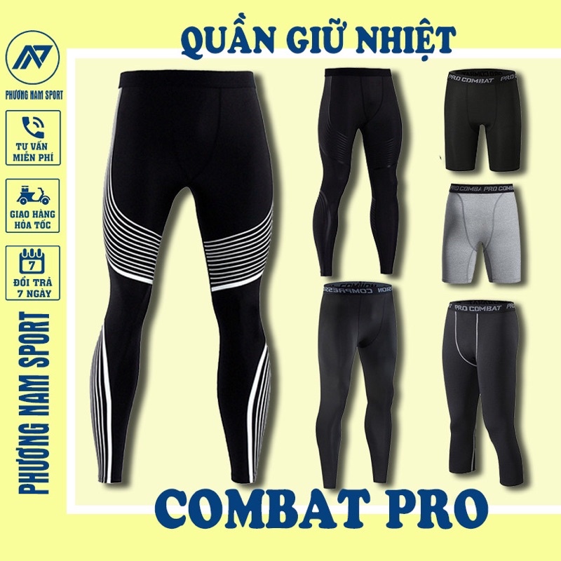 QUẦN GIỮ NHIỆT COMBAT PRO LEGGING NAM TẬP GYM CHƠI THỂ THAO HÀNG LOẠI 1